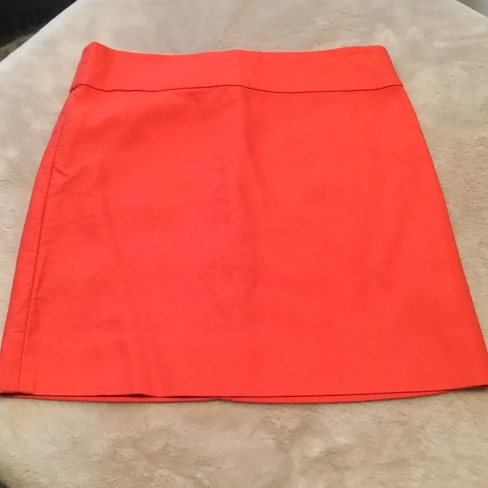 J. Crew Orange Women's Cotton A-line Mini Skirt - 2
